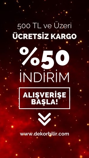 500 TL ve ÜZERİ ALIŞVERİŞLERDE ÜCRETSİZ KARGO